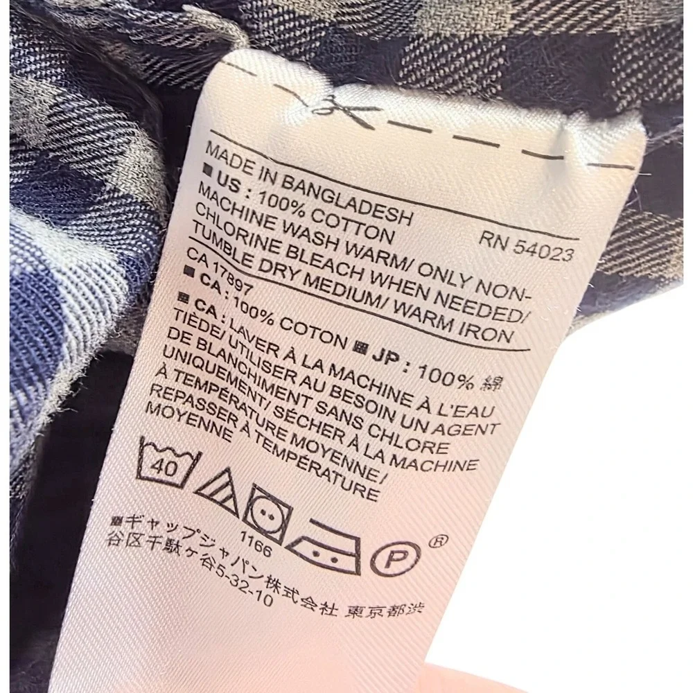 Banana Republic Standard Fit‎ Blue Gingham Chest Pocket L/S Shirt Men's Size L